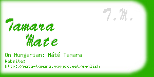 tamara mate business card